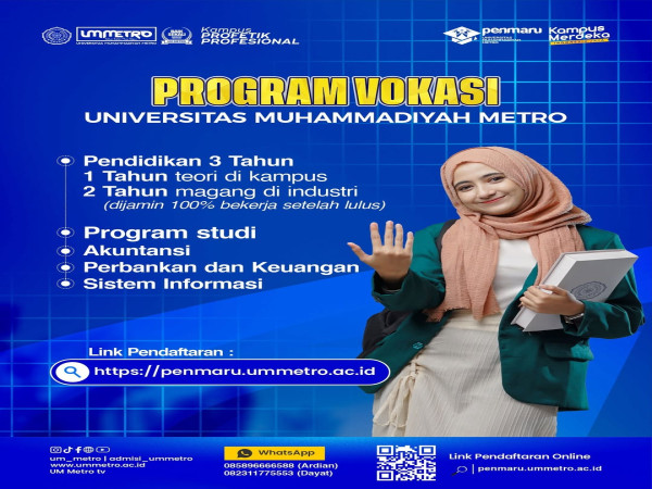 Penerimaan Mahasiswa Baru Program Vokasi Tahun Akademik 2025/2026