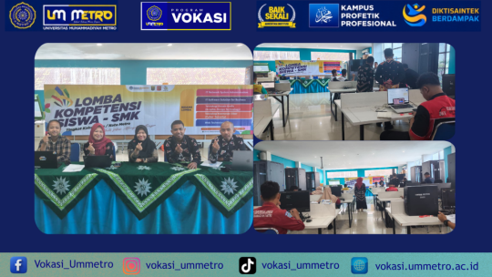 Dosen Vokasi UM Metro Kawal Kompetisi Teknologi pada LKS SMK 2026 Kota Metro