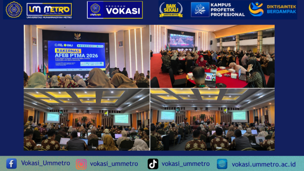 Perkuat Kurikulum OBE, Pimpinan Vokasi UM Metro Ikuti Sharing Session Rakernas AFEB PTMA 2026